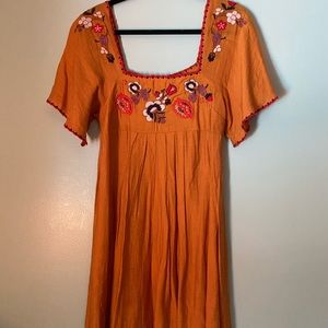 Madewell Embroidered Peasant Dress